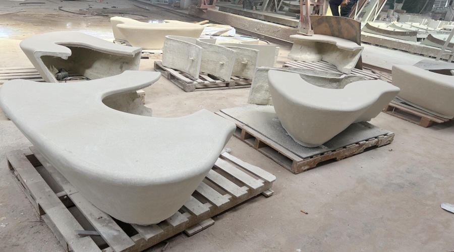 飾紀上品GRC廠家-廣州海珠區琶洲展館GRC坐凳的工程案例