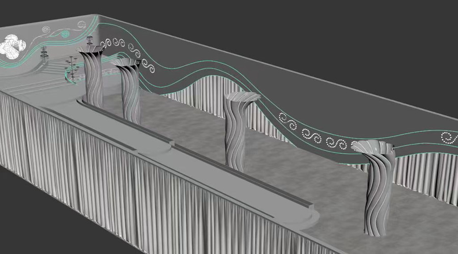 四川達(dá)州宏帆巴人廣場(chǎng)GRG麻花柱子造型項(xiàng)目 四川達(dá)州宏帆巴人廣場(chǎng)GRG麻花柱子造型項(xiàng)目