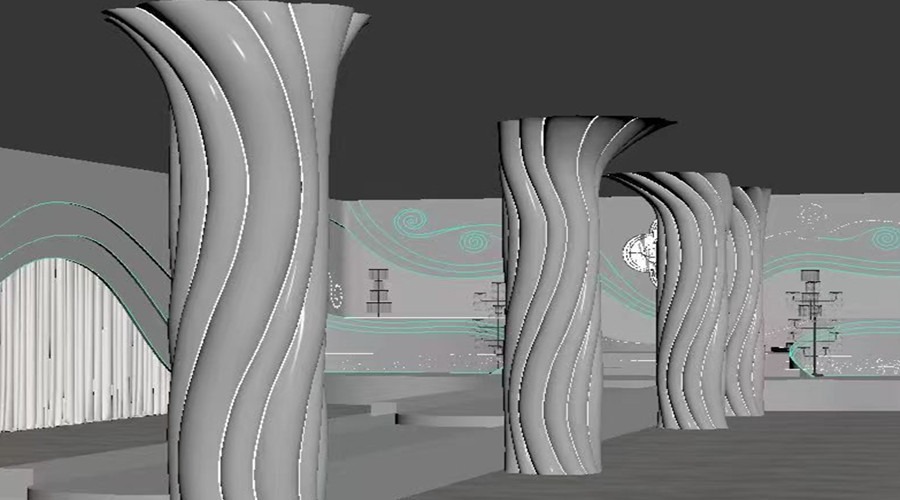 四川達(dá)州宏帆巴人廣場(chǎng)GRG麻花柱子造型項(xiàng)目 四川達(dá)州宏帆巴人廣場(chǎng)GRG麻花柱子造型項(xiàng)目