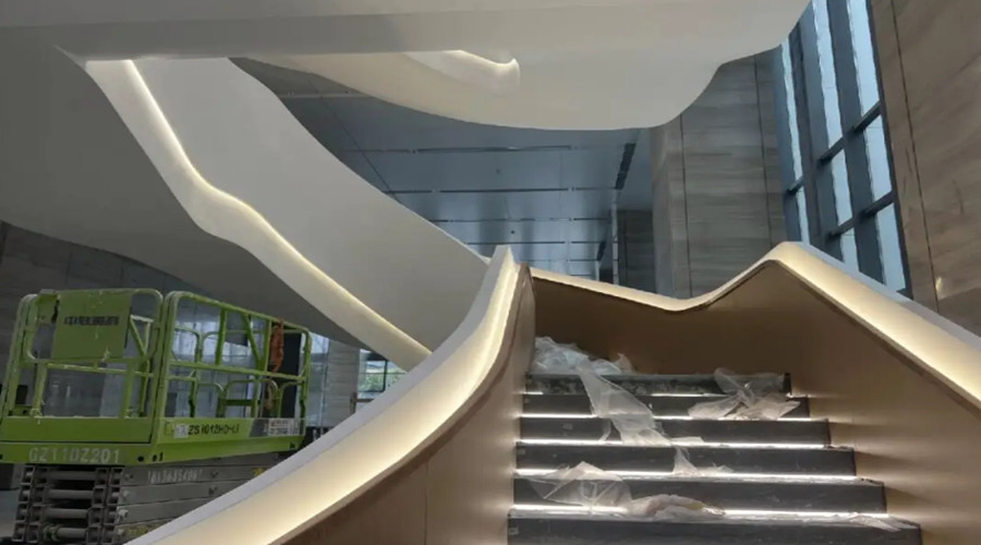 GRG旋轉樓梯裝飾效果 GRG旋轉樓梯裝飾效果