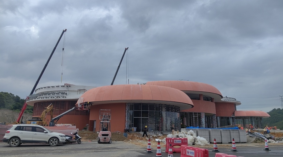 深圳西高速陶河服務區彩色GRC幕墻構件 深圳西高速陶河服務區彩色GRC幕墻構件