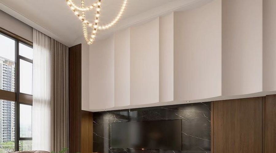 三亞客廳GRG背景墻造型項(xiàng)目