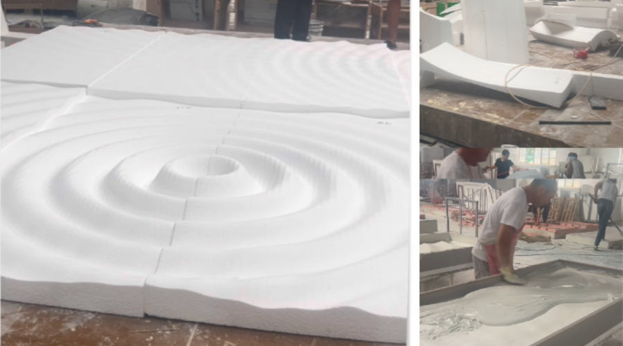 蘇州云璟酒店GRG波浪背景墻